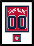 Atlanta Name, Number & World Series Champions Patch - Alternate Home Red - Double Mat 1