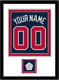 Atlanta Name, Number & World Series Champions Patch - Alternate Road Blue - Double Mat 1