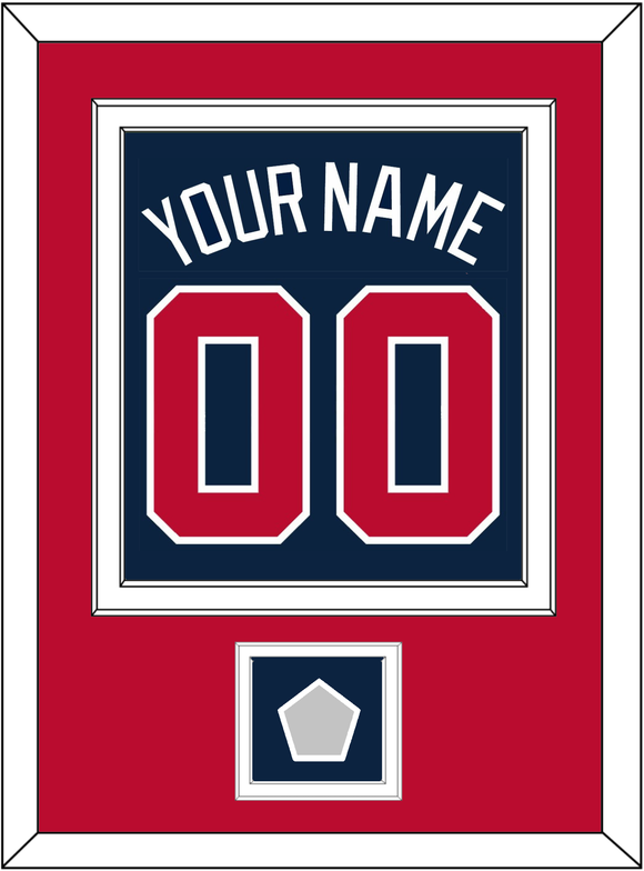 Atlanta Name, Number & World Series Jersey Patch - Alternate Road Blue - Double Mat 2