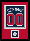 Atlanta Name, Number & World Series Champions Patch - Alternate Road Blue - Double Mat 2