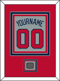 Atlanta Name, Number & World Series Champions Patch - Road Gray - Triple Mat 2