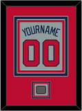 Atlanta Name, Number & World Series Champions Patch - Road Gray - Triple Mat 2