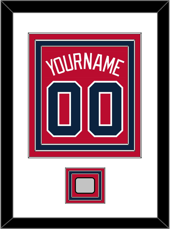 Atlanta Name, Number & World Series Jersey Patch - Alternate Home Red - Triple Mat 1