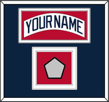 Atlanta Nameplate & World Series Jersey Patch - Home White (1987-2004)- Double Mat 3