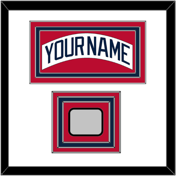 Atlanta Nameplate & World Series Jersey Patch - Home White (1987-2004)- Triple Mat 1