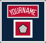 Atlanta Name & World Series Champions Patch - Alternate Home Red - Double Mat 2