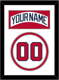 Atlanta Nameplate & Number - Home White (1987-2004) - Double Mat 1