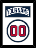 Atlanta Nameplate & Number - Home White (1987-2004) - Double Mat 2