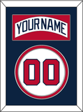 Atlanta Nameplate & Number - Home White (1987-2004) - Double Mat 4