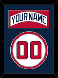 Atlanta Nameplate & Number - Home White (1987-2004) - Double Mat 4