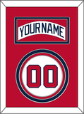 Atlanta Nameplate & Number - Home White (1987-2004) - Triple Mat 3