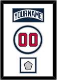 Atlanta Nameplate, Number & World Series Jersey Patch - Home White (1987-2004) - Double Mat 2