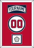 Atlanta Nameplate, Number & World Series Jersey Patch - Home White (1987-2004) - Double Mat 3
