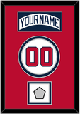 Atlanta Nameplate, Number & World Series Jersey Patch - Home White (1987-2004) - Double Mat 3