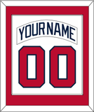 Atlanta Nameplate & Number Combined - Home White (1987-2004) - Single Mat 1