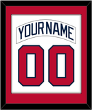 Atlanta Nameplate & Number Combined - Home White (1987-2004) - Single Mat 1