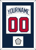 Atlanta Nameplate & Number Combined With World Series Patch - Home White (1987-2004) - Single Mat 2