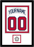Atlanta Nameplate & Number Combined With World Series Patch - Home White (1987-2004) - Signature Tier 1