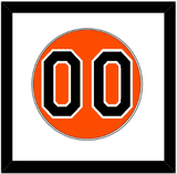 Baltimore Number - Alternate Orange - Single Mat 1