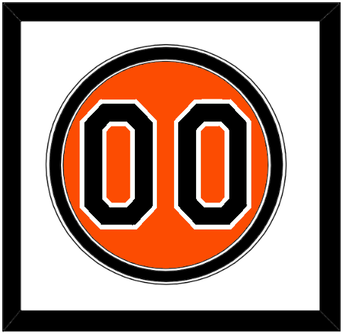 Baltimore Number - Alternate Orange - Double Mat 1