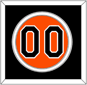 Baltimore Number - Alternate Orange - Double Mat 3