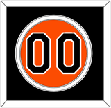 Baltimore Number - Alternate Orange - Double Mat 3