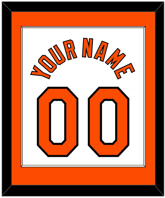 Baltimore Name & Number - Home White (1971-1977) - Single Mat 1