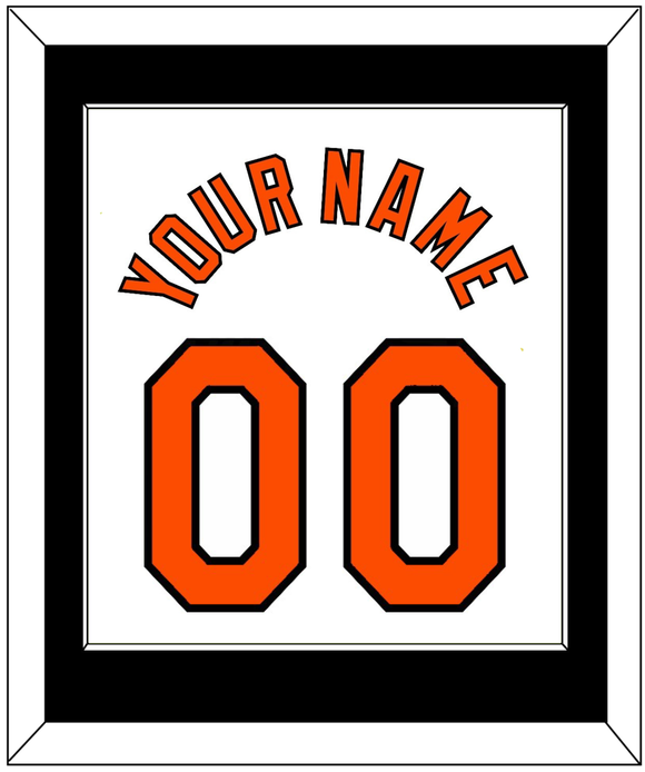 Baltimore Name & Number - Home White (1971-1977) - Single Mat 2