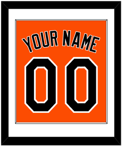 Baltimore Name & Number - Alternate Orange - Single Mat 1