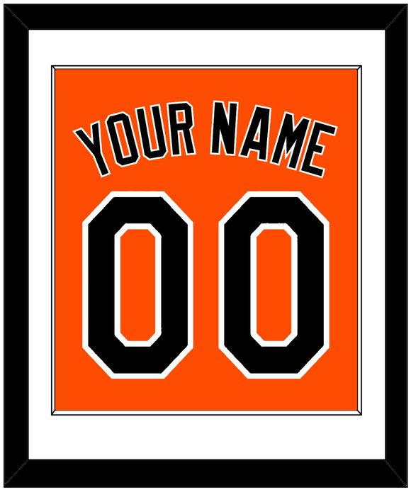 Baltimore Name & Number - Alternate Orange - Single Mat 1