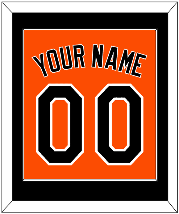 Baltimore Name & Number - Alternate Orange - Single Mat 2