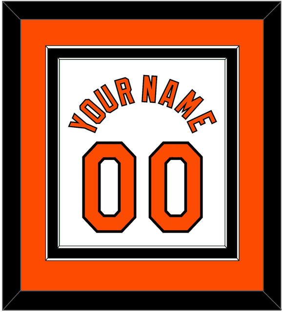 Baltimore Name & Number - Home White (2004-2008) - Double Mat 2