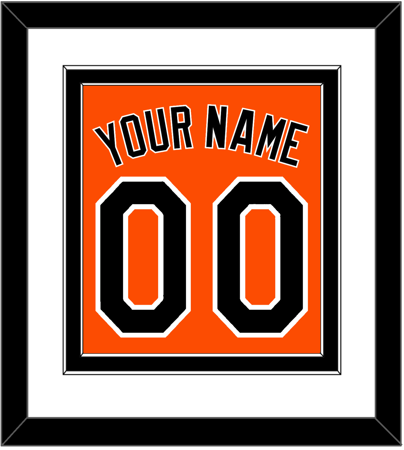 Baltimore Name & Number - Alternate Orange - Signature Tier 1