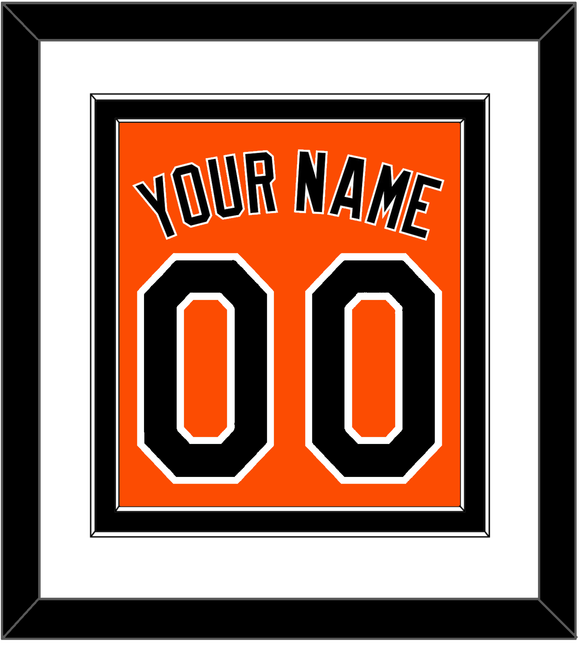 Baltimore Name & Number - Alternate Orange - Double Mat 1