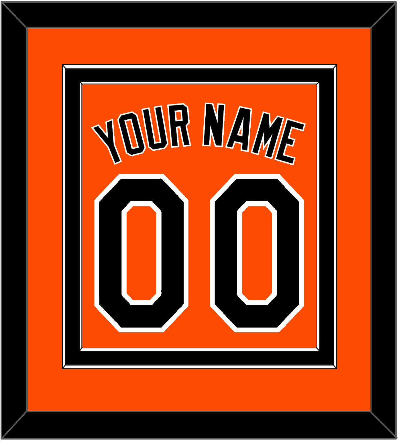 Baltimore Name & Number - Alternate Orange - Signature Tier 2