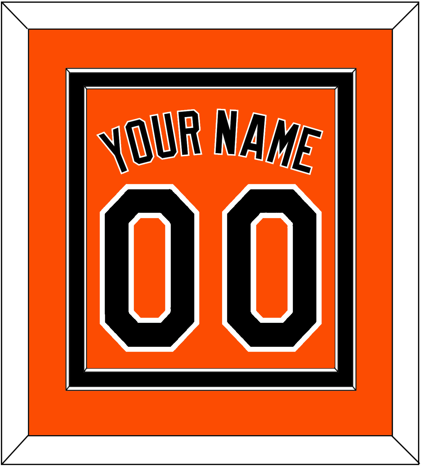 Baltimore Name & Number - Alternate Orange - Signature Tier 2