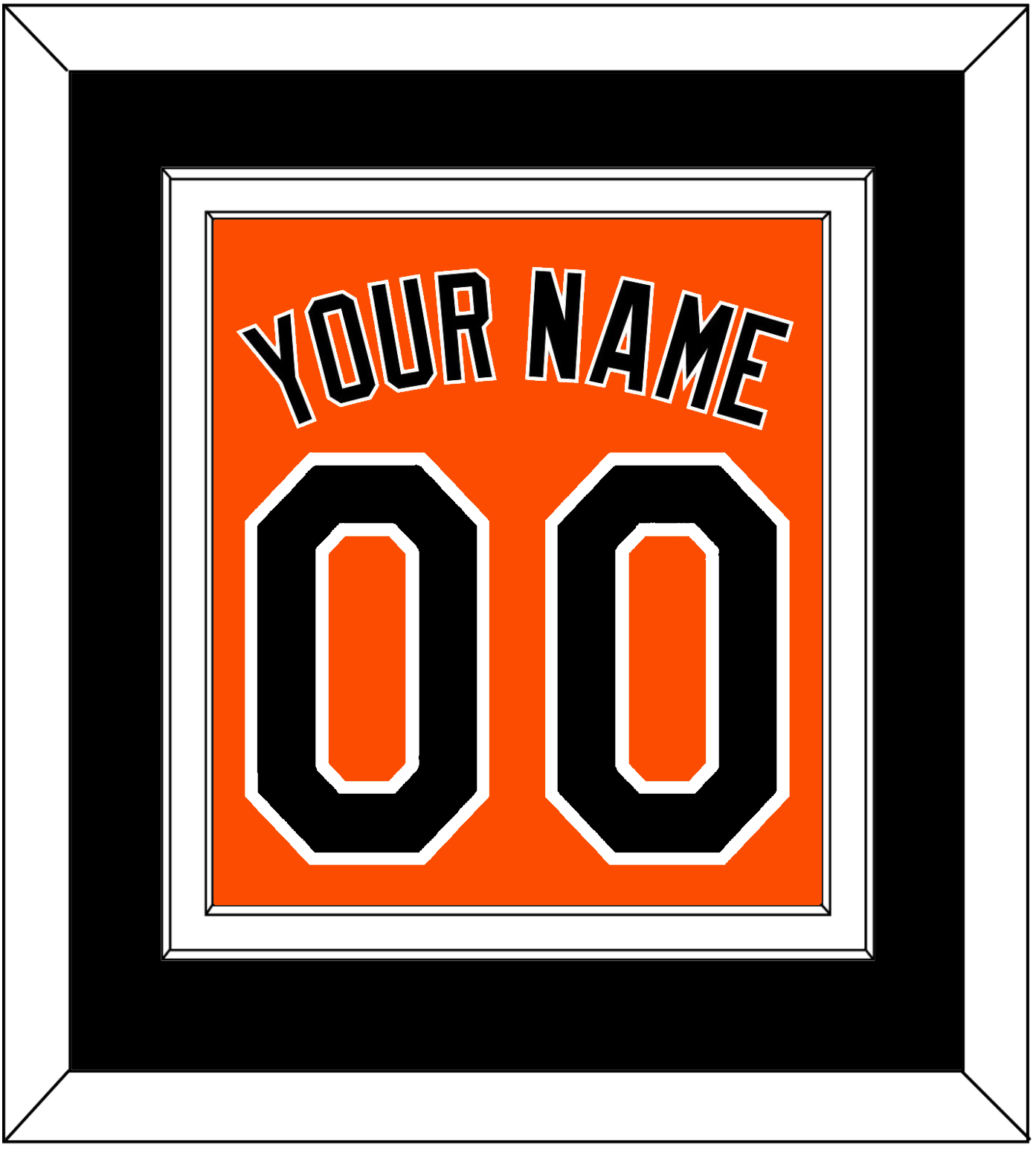 Baltimore Name & Number - Alternate Orange - Signature Tier 3