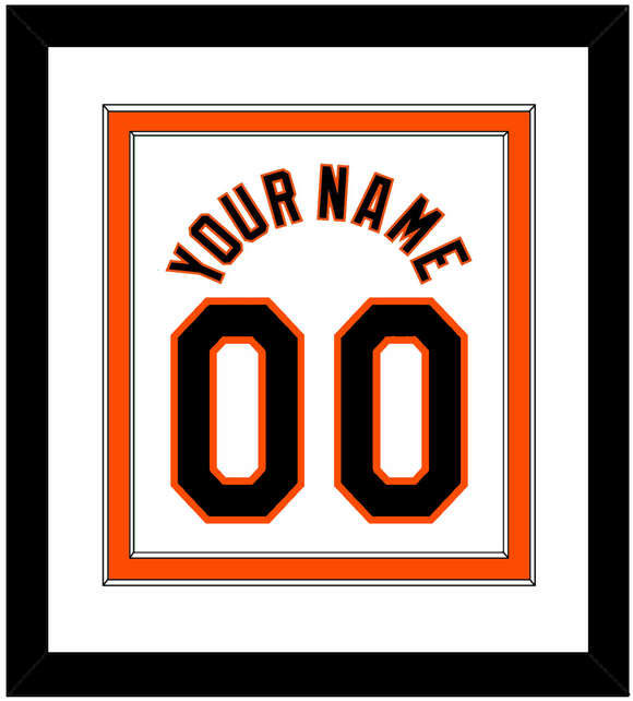 Baltimore Name & Number - Home White (1998-2003) - Double Mat 1