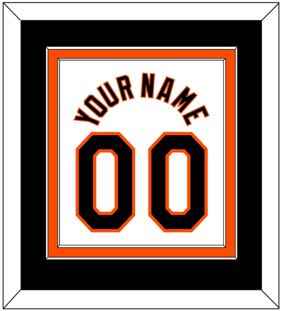 Baltimore Name & Number - Home White (1998-2003) - Double Mat 3