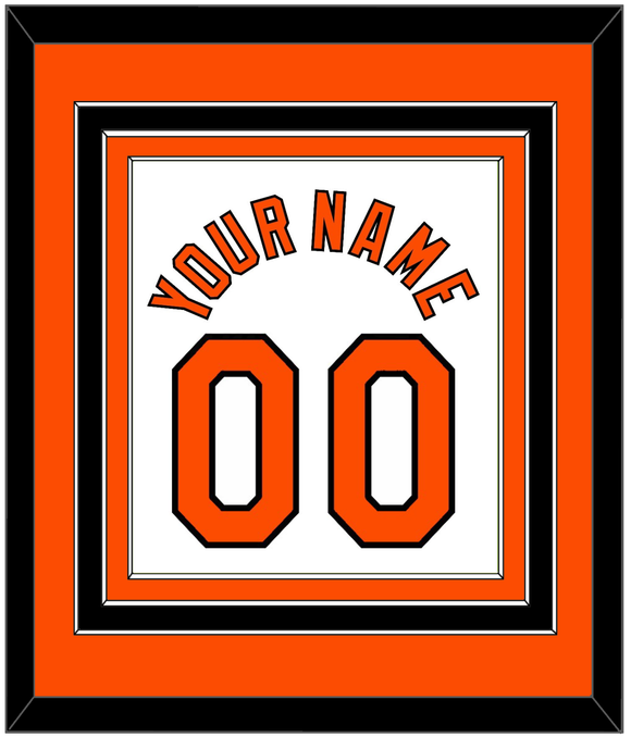 Baltimore Name & Number - Home White (1971-1977) - Triple Mat 2