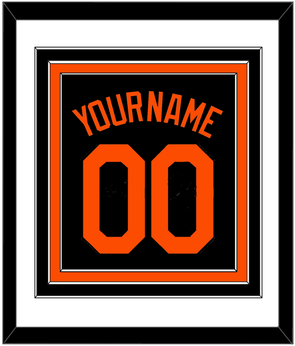 Baltimore Name & Number - Alternate Black - Triple Mat 1