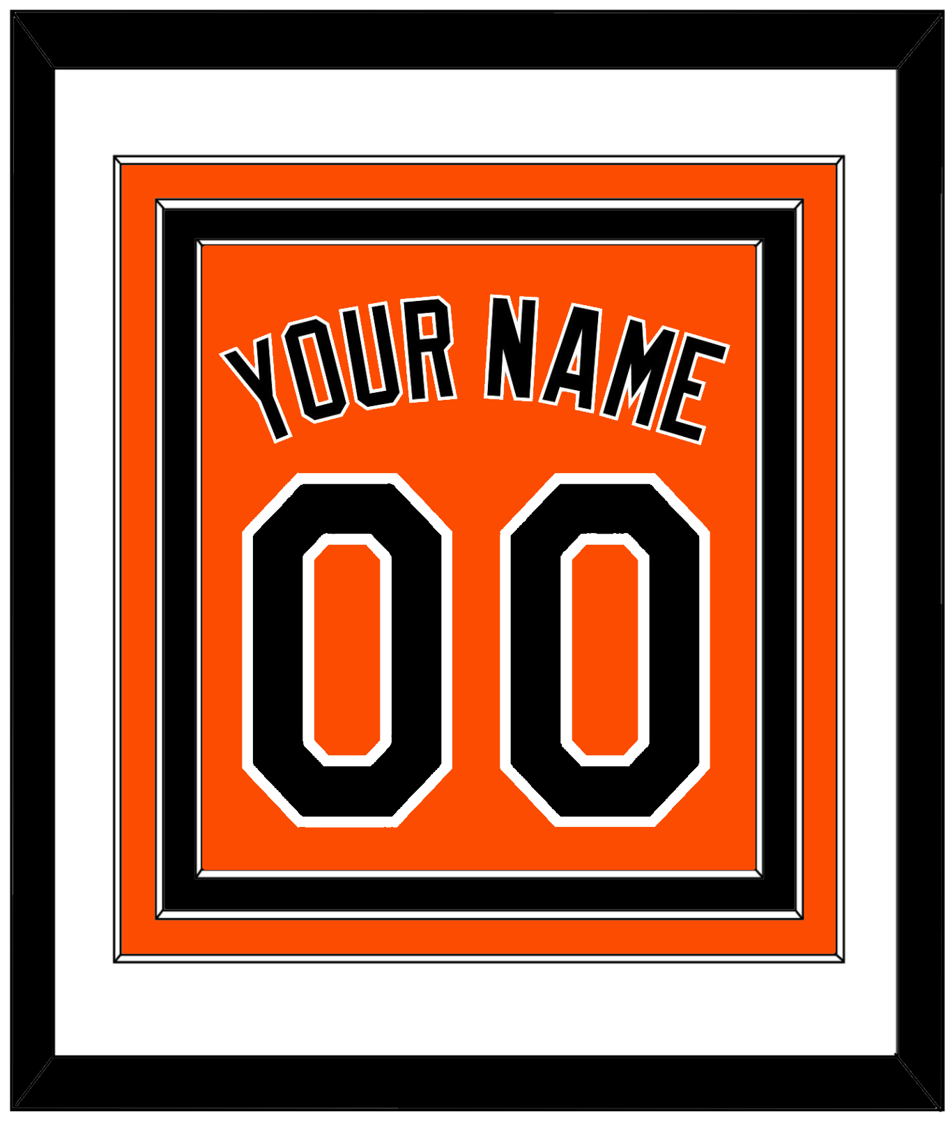 Baltimore Name & Number - Alternate Orange - Premier Tier 1