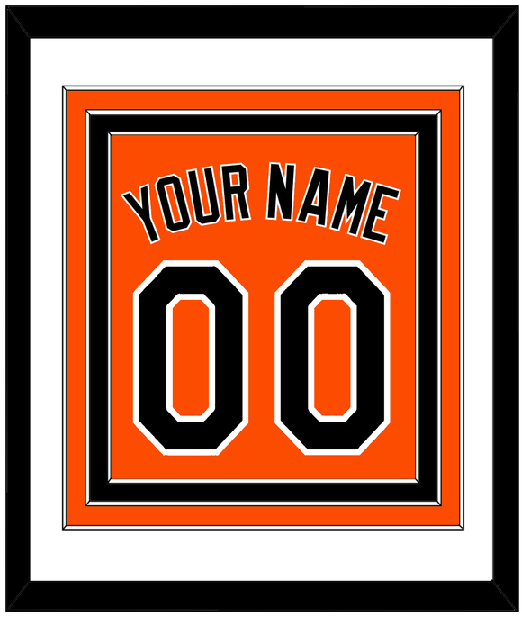 Baltimore Name & Number - Alternate Orange - Triple Mat 1