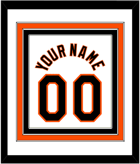 Baltimore Name & Number - Home White (1998-2003) - Triple Mat 1