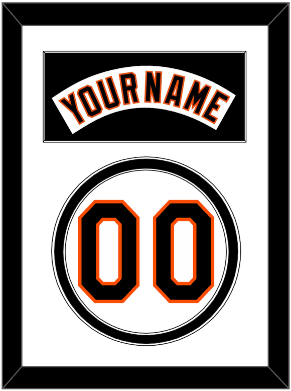 Baltimore Nameplate & Number - Home White (1995-1997) - Double Mat 2