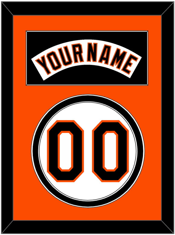 Baltimore Nameplate & Number - Home White (1995-1997) - Double Mat 3