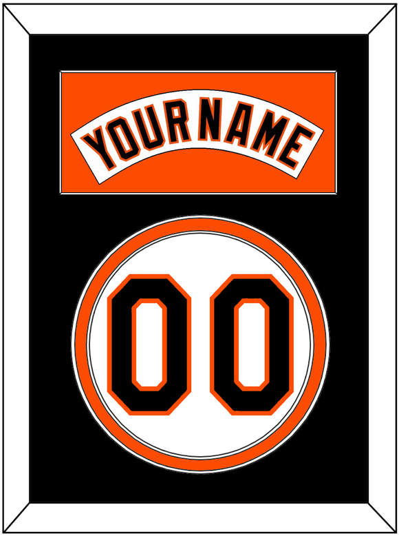 Baltimore Nameplate & Number - Home White (1995-1997) - Double Mat 4