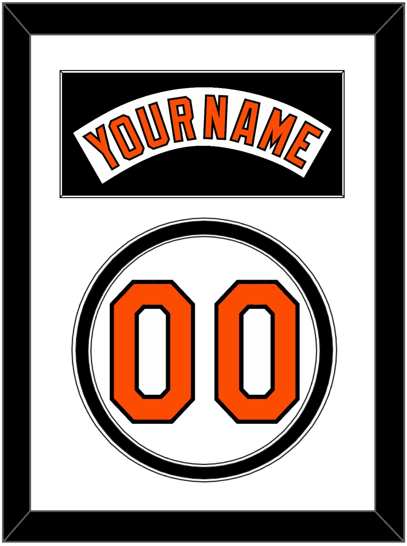 Baltimore Nameplate & Number - Home White (1978-1988) - Signature Tier 2