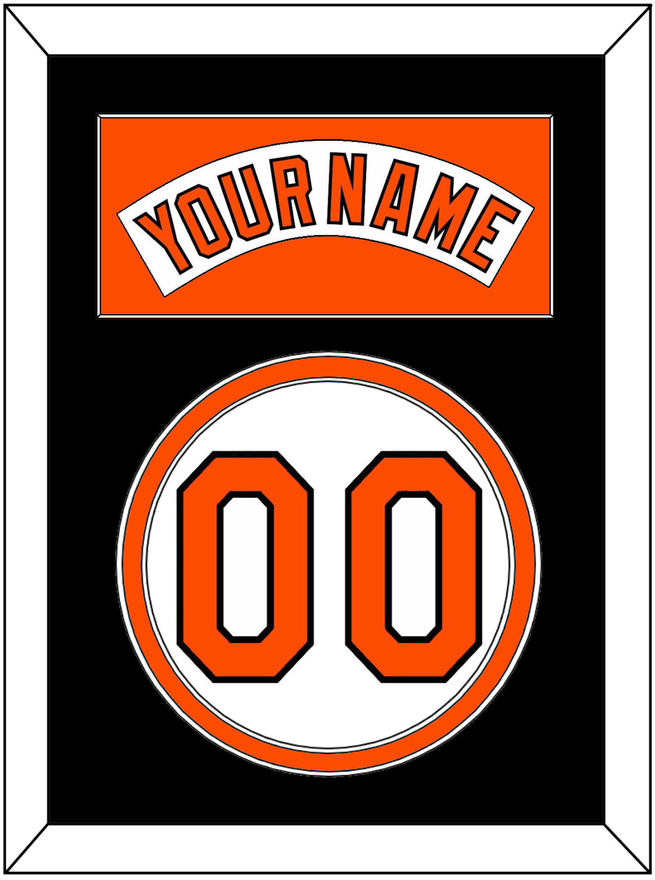 Baltimore Nameplate & Number - Home White (1978-1988) - Signature Tier 4