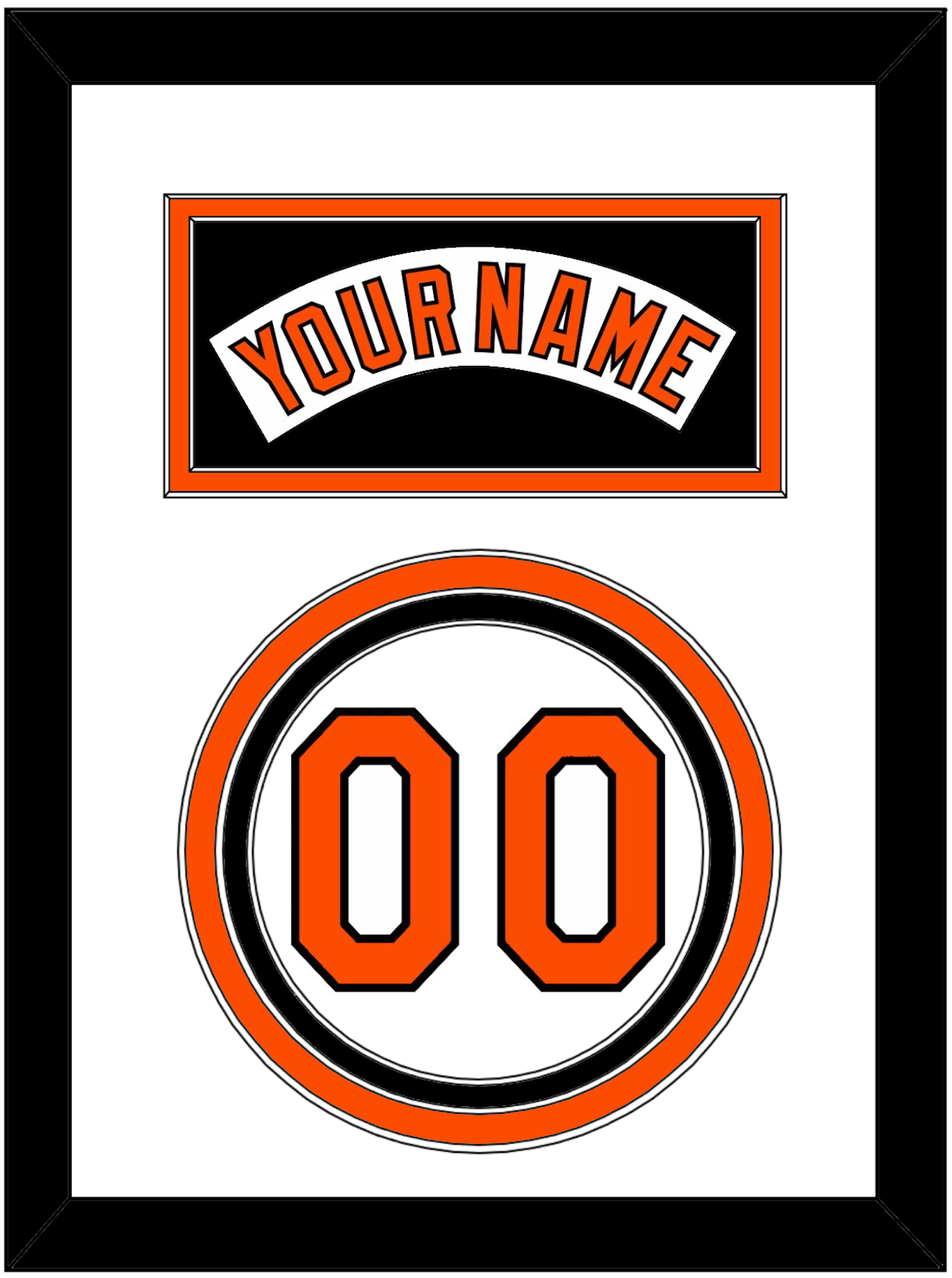 Baltimore Nameplate & Number - Home White (1978-1988) - Premier Tier 2